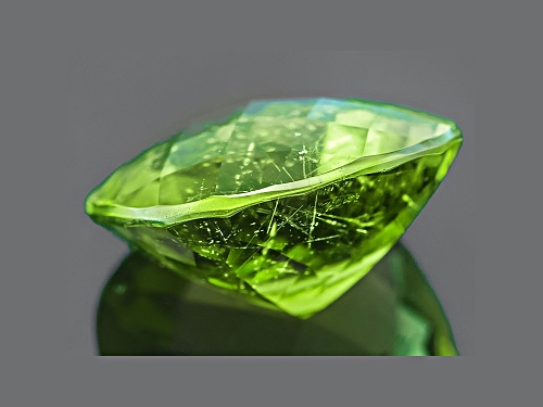 Peridot 13mm Square Cushion Mixed Step Cut 9.19ct