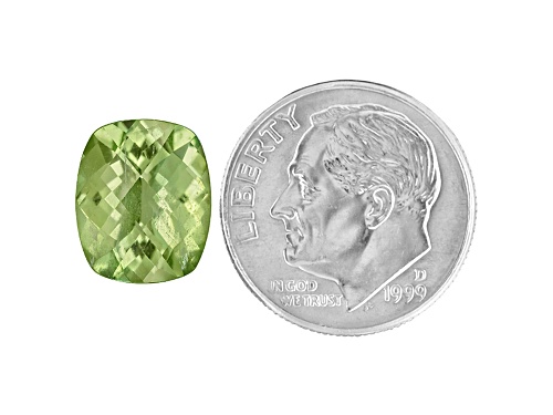 Peridot 11.5x9.5mm Rectangular Cushion Mixed Step Cut 4.52ct
