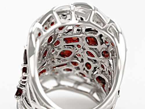 6.37ctw Mixed Shapes Vermelo Garnet™ Sterling Silver Ring - Size 5
