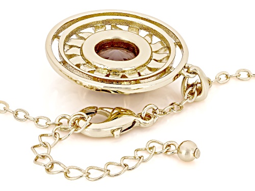 Zandrite Bronze Sun Design Solitaire Pendant with Chain