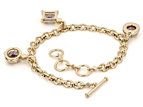 Zandrite Bronze Chain Link Charm Style Bracelet - Size 8