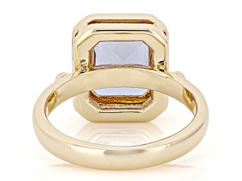 Rectangular Octagonal Zandrite Bronze Solitaire Ring - Size 8