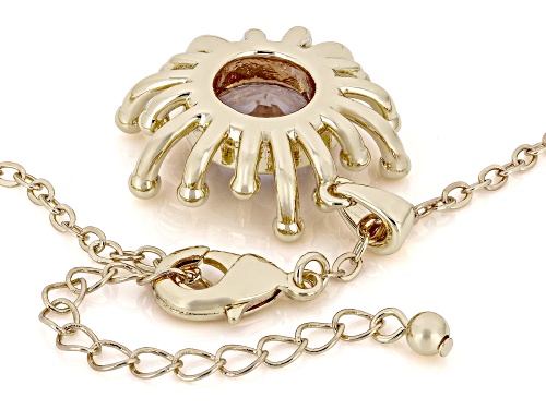 Round Zandrite Bronze Solitaire Pendant with Chain