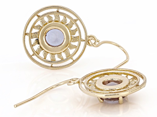 Zandrite Bronze Sun Design Dangle Earrings