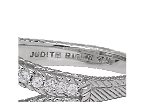 Judith Ripka 6.45ctw Bella Luce Diamond Simulant Rhodium Over Sterling Silver Ring - Size 5