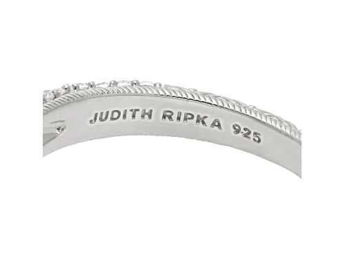Judith Ripka 4.45ctw Bella Luce® Diamond Simulant Rhodium Over Sterling Silver Ring - Size 10