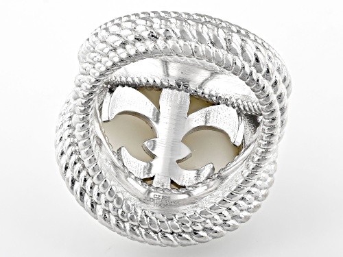 Judith Ripka White Agate Rhodium Over Sterling Silver Verona Ring - Size 6