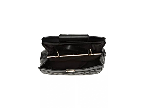 Badgley Mischka Sm Compartment Shoulder Bag w/ Detachable Strap in Black. Model# BMH-510-BLK