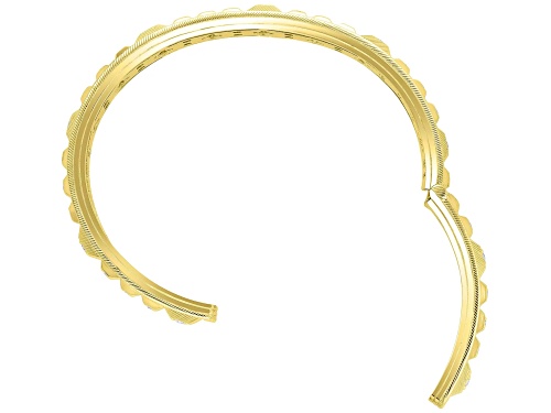 Judith Ripka Cairo 1.75ctw Bella Luce® Diamond Simulant 14K Yellow Gold Clad Pyramid Cuff Bracelet - Size 7