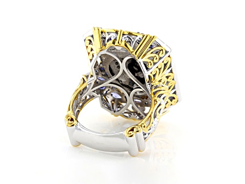 2.66ctw Tanzanite Rhodium & 24K Yellow Gold Over Palladium Sterling Silver Cheetah Ring - Size 9
