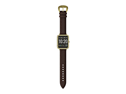 Wrangler Smart Watch WRZ12L-245PB Square Antique Gold Tone with Brown Pebble Grain Strap