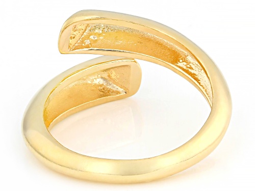 18k Yellow Gold Over Sterling Silver Bypass Ring - Size 7