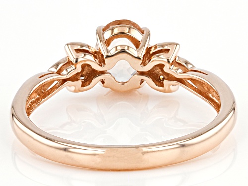 0.59ct Cor-De-Rosa Morganite(TM) And 0.03ctw White Diamond 10k Rose Gold Ring - Size 9
