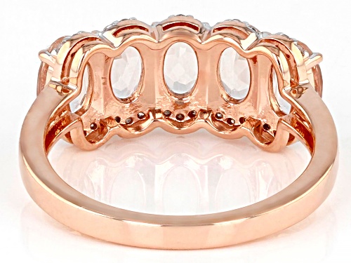 1.57ctw Oval Cor-De-Rosa Morganite™ With 0.08ctw Round Diamond Accent 10k Rose Gold Ring - Size 8