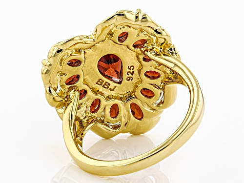 3.12ctw Vermelho Garnet™ With .02ctw White Diamond Accents 18k Gold Over Silver Ring - Size 7