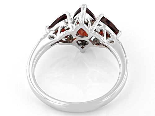 1.84ctw Vermelho Garnet(TM) With 0.01ctw Round Diamond Accent Rhodium Over Silver Ring - Size 7