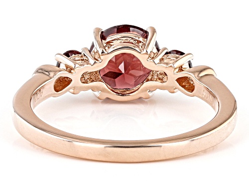 1.40ctw Vermelho Garnet™ And 0.01ctw White Diamond 18k Rose Gold Over Sterling Silver Ring - Size 10