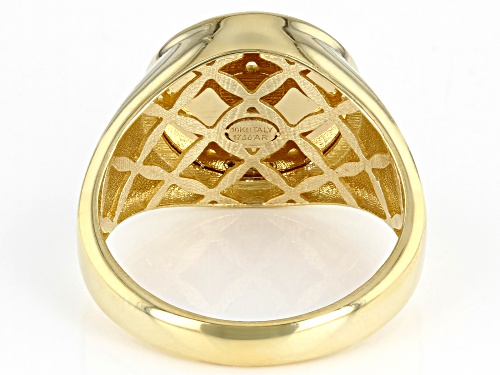 10K Yellow Gold Saint Christopher Signet Ring - Size 8