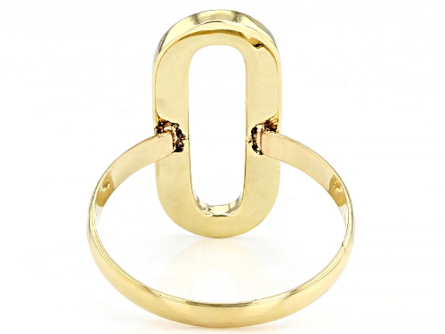 10k Yellow Gold Oval Ring - Size 7