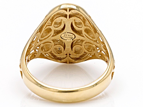 Splendido Italian Jewelry™ 10k Yellow Gold Holy Mary Design Signet Ring - Size 8