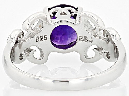 Amethyst Sterling Silver Ring 1.62Ctw - Size 8