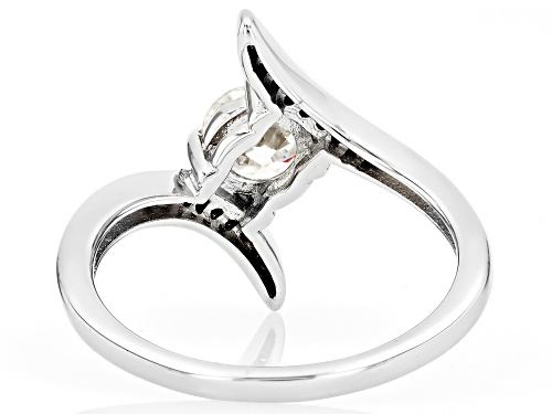 Strontium Titanate & White Zircon Sterling Silver Ring 1.44Ctw - Size 7