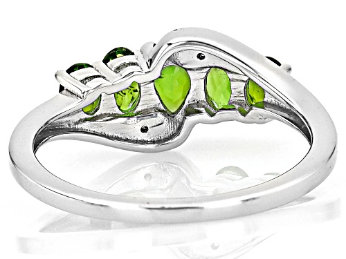 Chrome Diopside & White Topaz Sterling Silver Ring 1.11Ctw - Size 9
