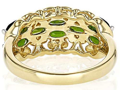 Chrome Diopside Oval 5x3mm 18K Yellow Gold Over Sterling Silver Ring 1.63ctw - Size 9