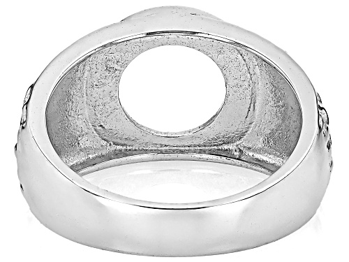 Semi-Mount Rhodium Over Sterling Silver Ring - Size 8