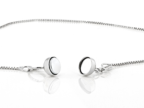 Splendido Oro™ 14k White Gold 0.5mm Box 18 Inch Chain With a Magnetic Clasp - Size 18