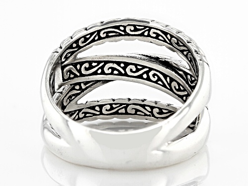 Artisan Collection of Bali™ Sterling Silver Crossover Textured Ring - Size 9