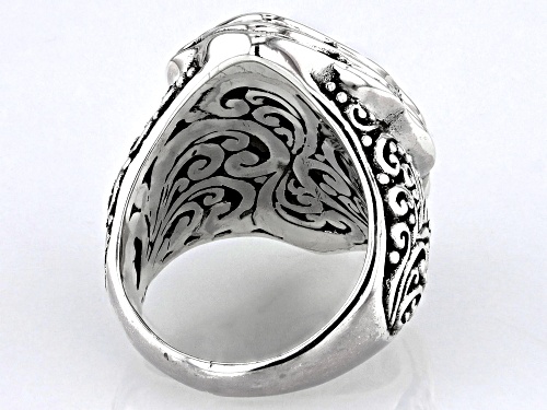 Artisan Collection of Bali™ 23x19mm White Mother-of-Pearl Sterling Silver Filigree Ring - Size 6
