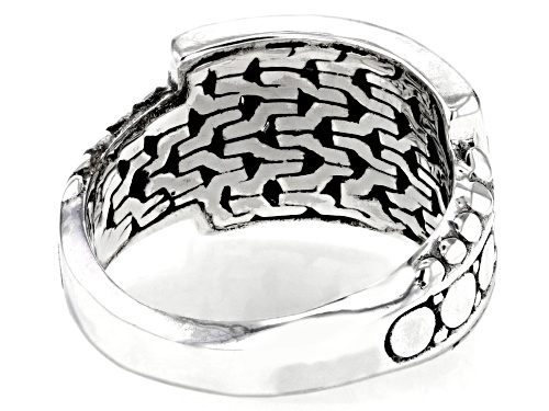 Artisan Collection of Bali™ Sterling Silver Textured & Jawan Beaded Ring - Size 9