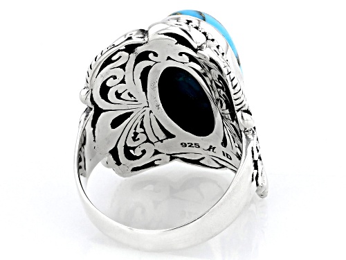 Artisan Collection of Bali™ 10x20mm Blue Mohave Turquoise Sterling Silver Ring - Size 6