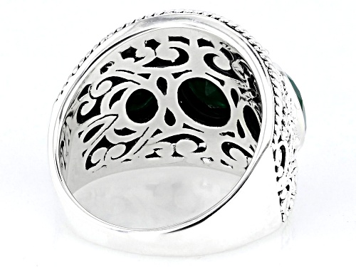 Artisan Collection of Bali™ 2.74ctw Green Beryl 3-Stone Sterling Silver Band Ring - Size 7