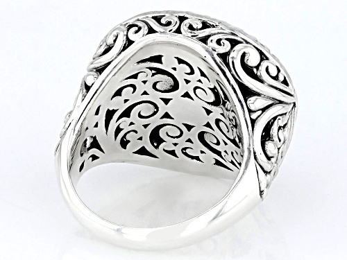 Artisan Collection of Bali™ Sterling Silver & 18K Gold Floral Medallion Ring - Size 6