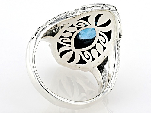 Artisan Collection of Bali™  1.91ct Blue Topaz Sterling Silver & 18K Gold Accent Ring - Size 8