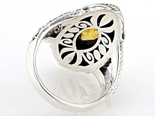 Artisan Collection of Bali™ 1.40ct Citrine Sterling Silver & 18K Gold Accent Ring - Size 10