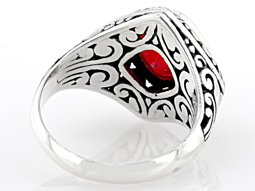Artisan Collection of Bali™ 1.70ct Red Quartz Doublet Sterling Silver With 18K Gold Accents Ring - Size 9
