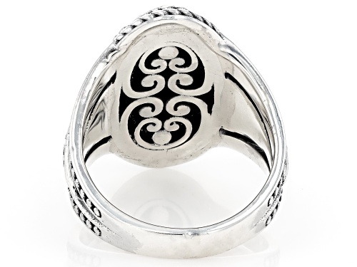 Artisan Collection of Bali™ 16x8mm Abalone Doublet Sterling Silver Scrollwork Ring - Size 6