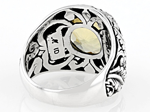 Artisan Collection of Bali™ 5.70ct Citrine Sterling Silver & 18K Gold Accents Solitaire Ring - Size 9