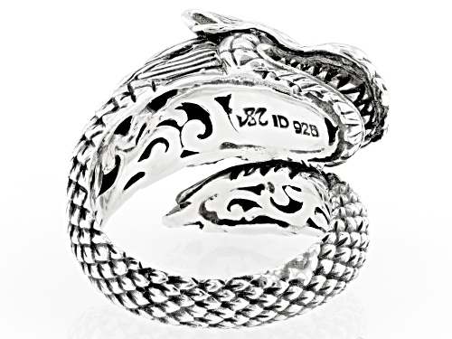 Artisan Collection of Bali™ 0.08ctw Red Ruby Sterling Silver Dragon Ring - Size 6