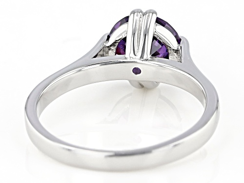 Bella Luce ® 3.62ctw Amethyst Simulant Rhodium Over Sterling Silver Ring - Size 10