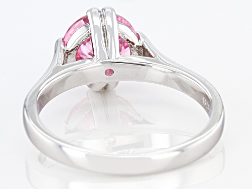 Bella Luce® 3.47ctw Pink Diamond Simulant Rhodium Over Sterling Silver Ring - Size 9