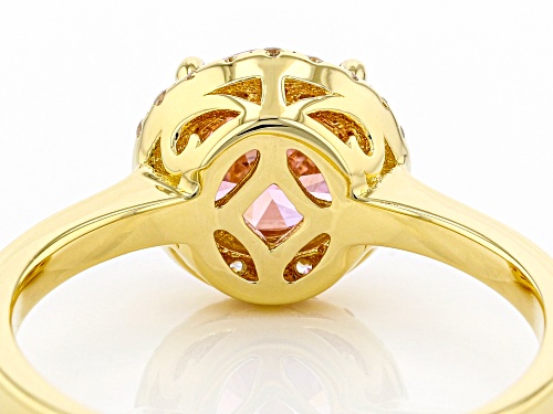 Bella Luce ® 2.59ctw Pink And White Diamond Simulants Eterno™ Yellow Ring (1.38ctw DEW) - Size 10