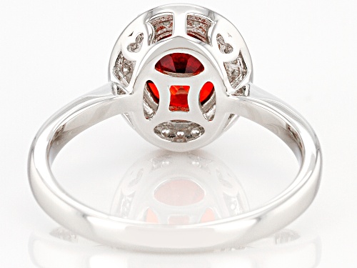 Bella Luce ® 3.27ctw Garnet And White Diamond Simulants Rhodium Over Sterling Silver Ring - Size 7