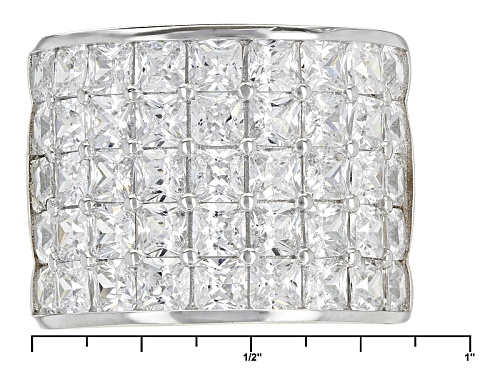 Bella Luce ® 12.83ctw Rhodium Over Sterling Silver Ring (8.10ctw Dew) - Size 6