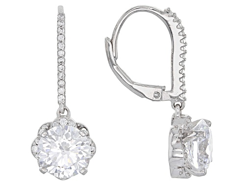 Bella Luce ® 14.36ctw Rhodium Over Sterling Silver Earrings- Set Of 2 (8.44ctw Dew)