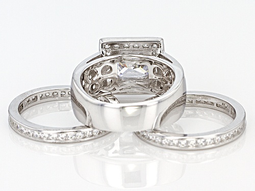Bella Luce ® 9.05ctw Rhodium Over Sterling Silver Ring With Bands (5.45ctw Dew) - Size 12