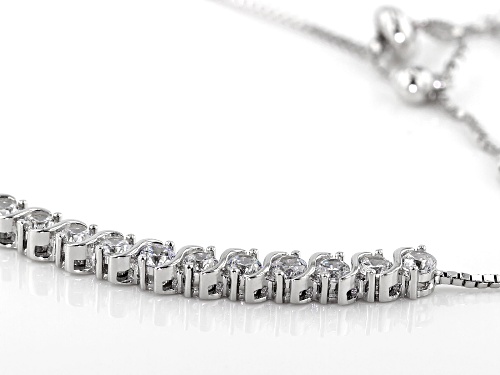 Bella Luce ® 6.12CTW White Diamond Simulant Rhodium Over Silver Adjustable Bracelet & Earrings Set